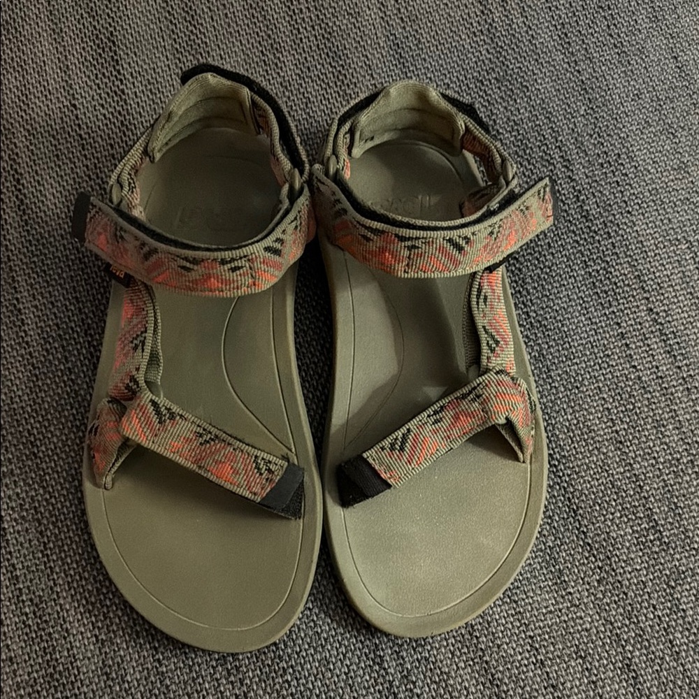 KIDS TEVA Green and Patterned Sandals